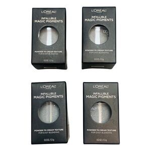 L'Oreal Infallible Magic Eye Pigments Attitude #454 Silver Glitter Eyeshadow 4pk